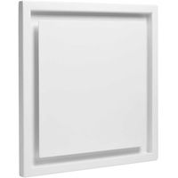 Kermi x-well Zu-/Abluftdurchlass SEA301 quadratisch aus Metall, weiß, NW