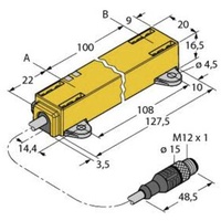 Turck Linearwegsensor LI100P1-Q17LM1-LIU5X2-0,3-RS5