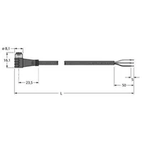 Turck Aktuator- u. Sensorleitung PKW3S-2/TEL