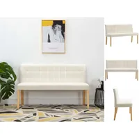 VidaXL Bank 140 cm Creme Samt
