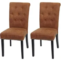 Mendler 2er-Set Esszimmerstuhl Chesterfield II, Stuhl Küchenstuhl, Nieten ~