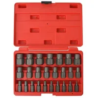 VidaXL 25-tlg. Vielzahn-Schraubenausdreher-Set Stahl