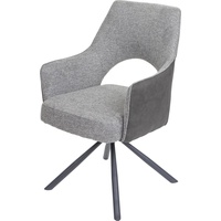 MCW Esszimmerstuhl MCW-K30, Küchenstuhl Lehnstuhl, drehbar Auto-Position, Stoff/Textil MVG