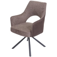 MCW Esszimmerstuhl MCW-K30, Küchenstuhl Lehnstuhl, drehbar Auto-Position, Stoff/Textil MVG
