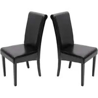 MCW Stühle, Lecce II, Leder ~ schwarz, dunkle Beine