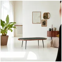 Tikamoon Couchtisch aus Palisanderholz und Marmor 120 × 60