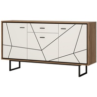 Lomadox Sideboard Wohnzimmer BRISTOL-129 in Catania Eiche Nb. mit