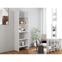 VidaXL Bücherregal Hochglanz-Weiß 60x35x180 cm Holzwerkstoff