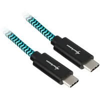 Sharkoon USB-C—USB-C 1 Meter, gesleevt