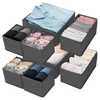 Withosent 8er Schubladen Ordnungssystem Kleiderschrank Organizer, Faltbare Kleidung Aufbewahrungsbox