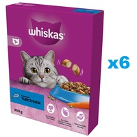 Whiskas Adult 6x300g: Trockenfutter für adulte Katzen mit leckerem