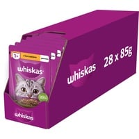 Whiskas Adult Nassfutter für Katzen mit Huhn in Gelee