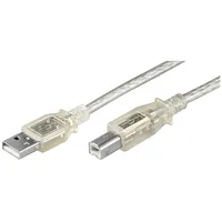Goobay Wentronic USB Kabel (A-Stecker auf B-Stecker) transparent 3m,