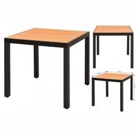 VidaXL Gartentisch Braun 80x80x74 cm Aluminium und WPC