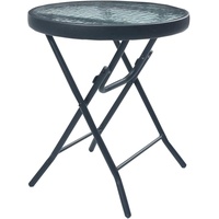 VidaXL Bistrotisch Schwarz 40x46 cm Stahl und Glas