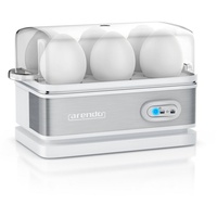 Arendo Eierkocher 6-fach, 400 W, Edelstahl, Warmhaltefunktion, Härtegrad einstellbar,