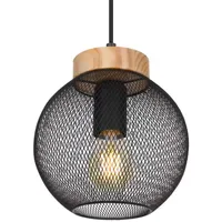 GLOBO Pablo 1-flg. 20 cm rund schwarz matt