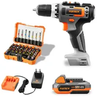 FUXTEC 20V Akku-Schrauber FX-E1BS20 und das Bits-Set