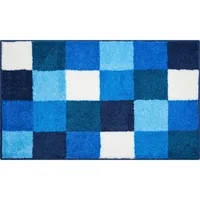 GRUND Badteppich Karo Blau 100 x 60 cm