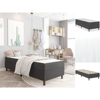 VidaXL Boxspringbett Dunkelgrau Stoff 100x200 cm
