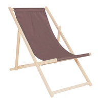 Wood World Liegestuhl Strandstuhl Gartenliege Braun klappbar Liege
