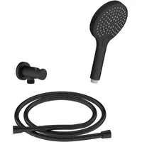 CHRIS BERGEN Brausegarnitur-Set, schwarz matt 160 cm