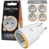 Cappidi CAPiDi Zeitschaltuhr 1-4 Stunden LED-Anzeige Weiß