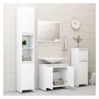 VidaXL Badmöbel-Set 3-tlg. Weiß