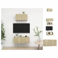 VidaXL 2-tlg. TV-Schrank-Set Sonoma-Eiche Holzwerkstoff