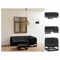 VidaXL Garten-Lounge-Set 5-tlg. Kiefer schwarz