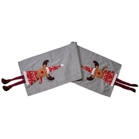 Mojawo Weihnachtstischläufer Tischläufer Weihnachtsdecke Tischdecke Mitteldecke mit Applikation Elch