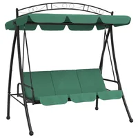 VidaXL Hollywoodschaukel mit Dach Grün 198 cm Stoff und