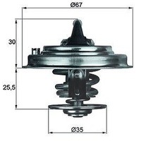 Mahle Thermostat, Kühlmittel mit Dichtung für AUDI VW