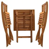 Lex Bistro Set Gartenmöbel 3tlg. klappbar aus Akazienholz Balkon