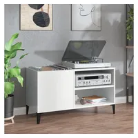 VidaXL Plattenschrank Hochglanz-Weiß 84,5x38x48 cm Holzwerkstoff
