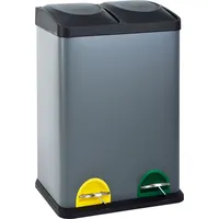 Svita TC2X20 Küchen-Eimer 40Liter Fassungsvermögen 2x20L Abfalleimer 2er-Mülleimer Mülltrennung