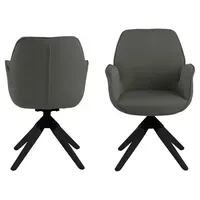 Actona Esszimmerstuhl Aura Polyester dunkelgrau