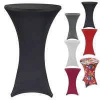 Heimtexland ® Stehtischhusse Deko Stretch Husse Stehtisch Taufe Bistrotisch