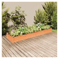 VidaXL Hochbeet mit Einsatz Braun 240x60x25 cm Massivholz Tanne
