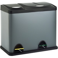 Svita TC2Combo26 Mülleimer Trenneimer Abfalleimer Grau Papierkorb (8l +
