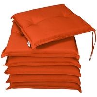 DETEX Sitzkissen 6er-Set Boston Orange 43x39x5cm