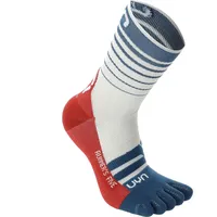 Uyn Runner's Five Laufsocken Herren W632 white-blue poseidon-red 42-44