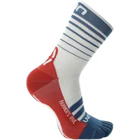 Uyn Runner's Five Laufsocken Herren W632 white-blue poseidon-red 45-47