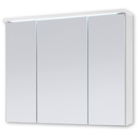 Stella Trading Spiegelschrank Bad mit LED-Beleuchtung in Weiß -