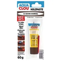 Clou Aqua Holzpaste 14 Eiche Dunkel mit Spatel 60g