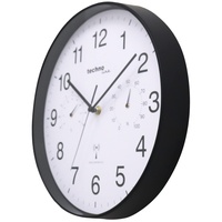 Technoline WT8945 Funkwanduhr mit Temperaturanzeige und Luftfeuchteanzeige, 30 cm,