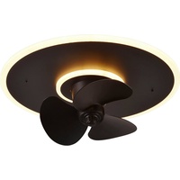 Trio Deckenventilator NYBRO, Ø50cm schwarz - Schwarz