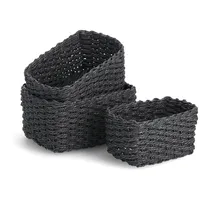 Zeller Aufbewahrungskorb-Set Papiergeflecht 24 x 18 x 13 cm