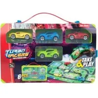 Toi-Toys - Turbo Racers Sammelkoffer mit 4 Rallye Autos