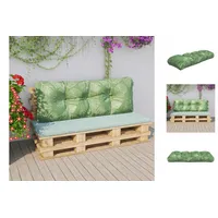VidaXL Palettenkissen Blattmuster 120x40x12 cm Stoff